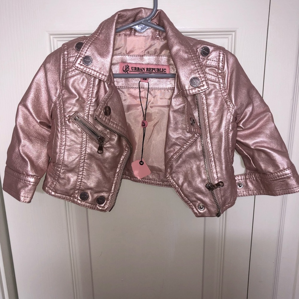 Baby/toddler leather bomber jacket